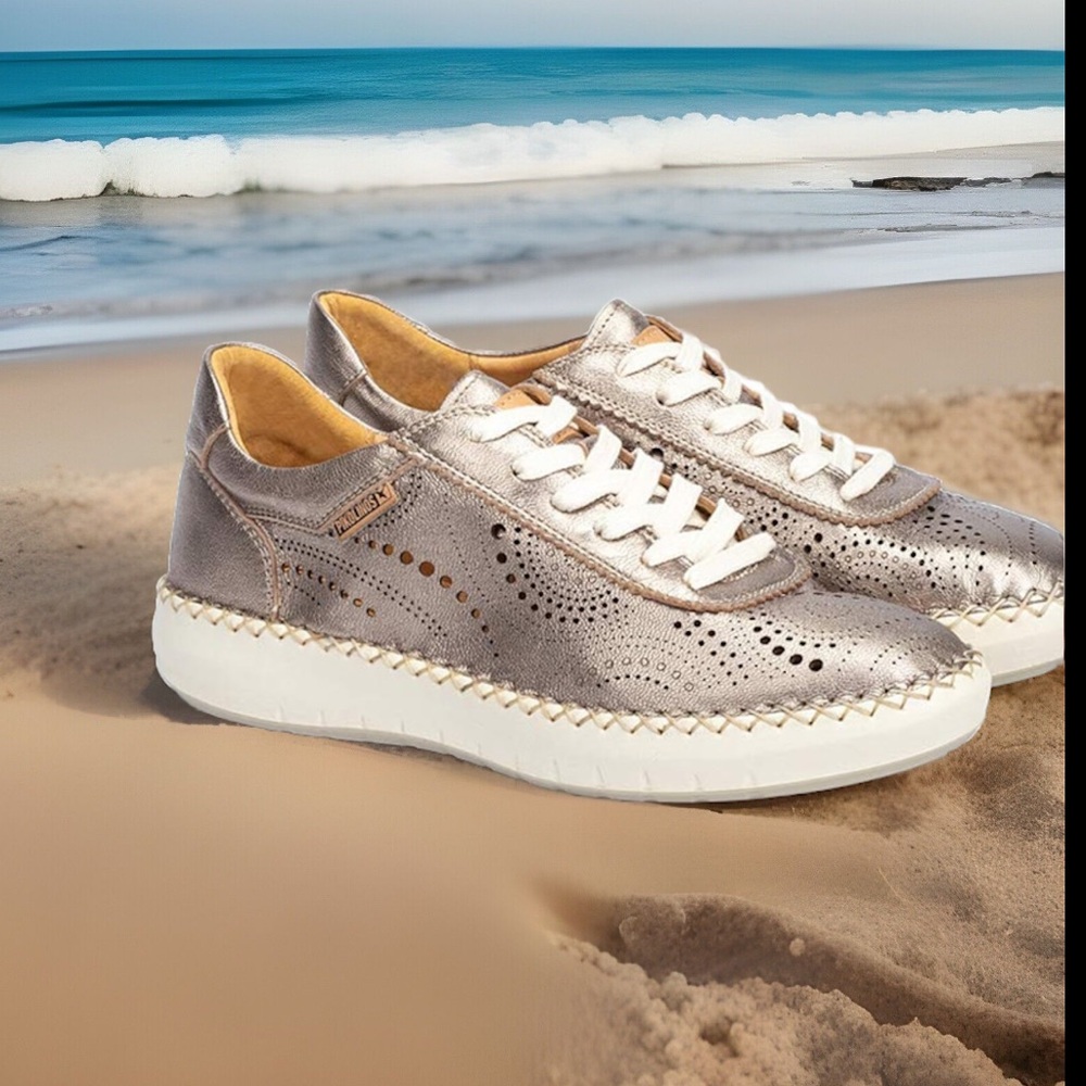 PIKOLINOS MESINA PUNCHED UPPER 100% CALFSKIN 75% PIGSKIN LEATHER SNEAKERS